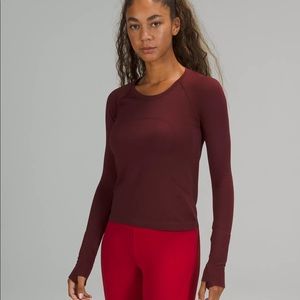 SOLD Lululemon Swiftly Tech Long Sleeve 2.0 *race - Red Merlot